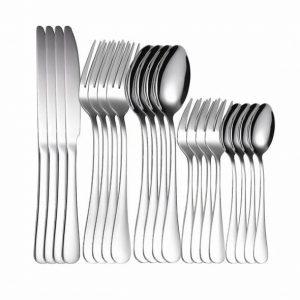 Silver Cutlery Set Stainless Steel Cutlery Set 20 Piece