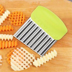 Wavy French Fries Cutter Stainless Steel Potato Slicer